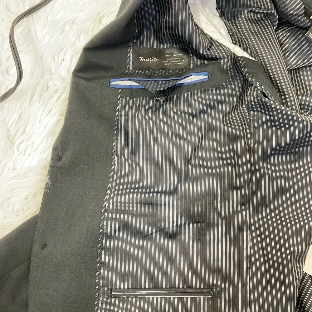 J. Crew Men's Black Wool Blend Notch Lapel Collar Blazer Jacket Size 42R
